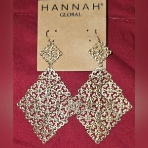 Goldtone Filigree Drop Earrings